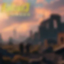 A still from the rumored Fallout 3 remake, showing a post-apocalyptic landscape with ruins and characters exploring.