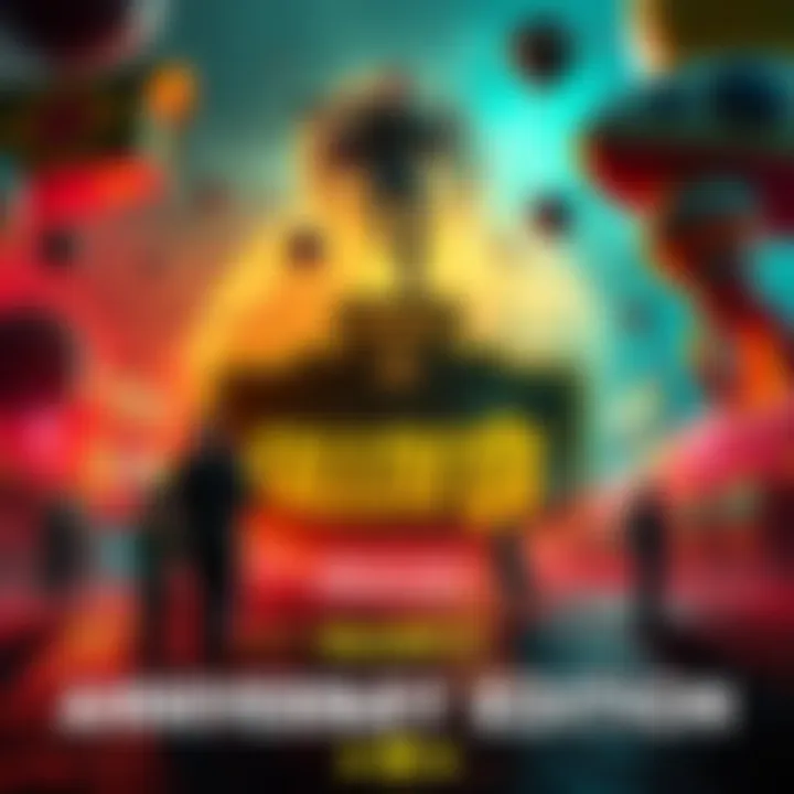 A promotional graphic showcasing Fallout 4: Anniversary Edition with vibrant colors and game elements, reflecting excitement from the Nintendo Direct event.