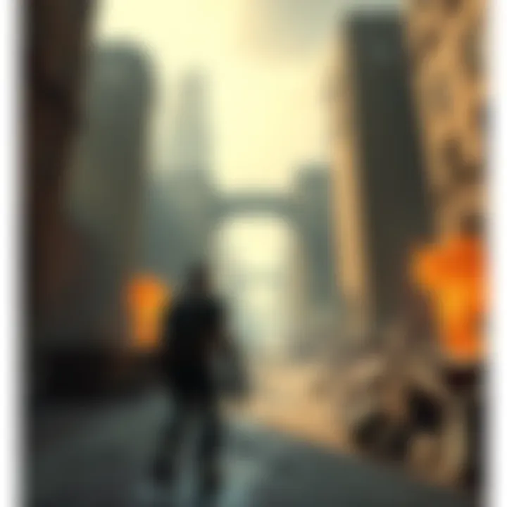 A character from Fallout 1 in a Doom-style environment, featuring post-apocalyptic ruins and classic Doom enemies.