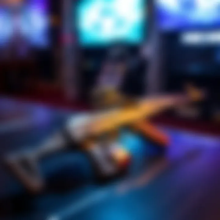 A FAMAS gun displayed on a table, symbolizing its retirement in 2025.