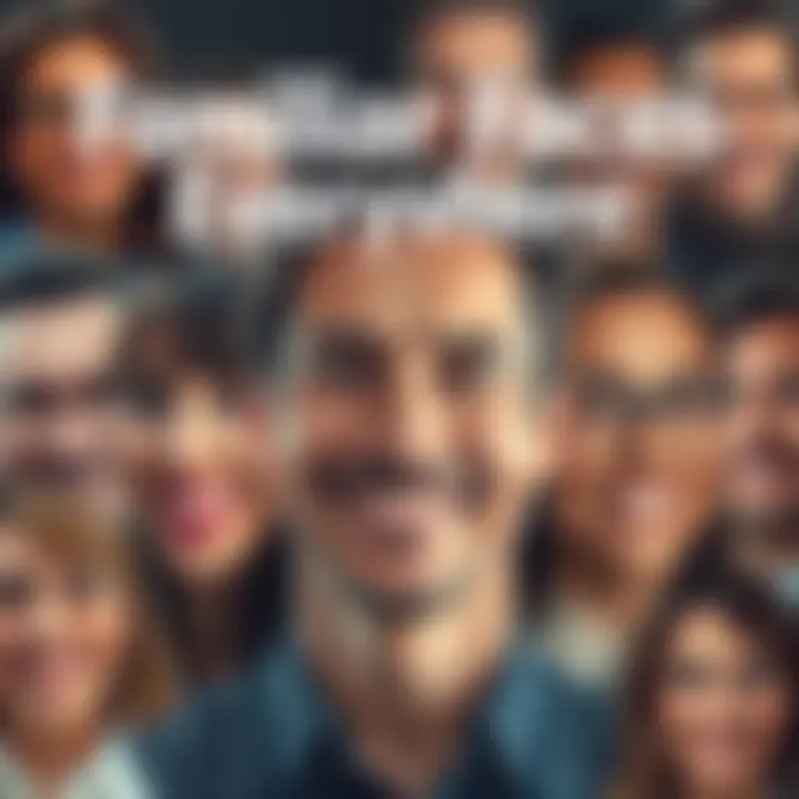 A collage of different people smiling with slight variations in facial features, representing the feeling of seeing familiar faces around.