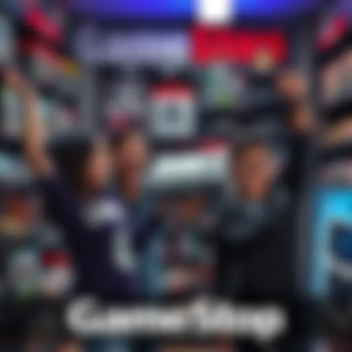 Family finds treasure at GameStop A family excitedly holds a vintage gaming console they discovered at GameStop, surrounded by gaming memorabilia on shelves