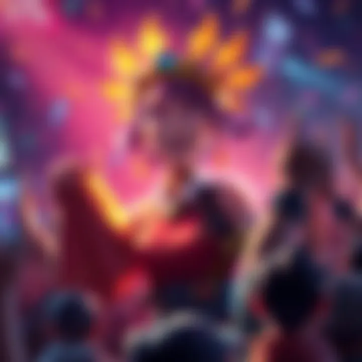 Fan art of Mama Hong Colorful fan art depicting Mama Hong, a new character for Blizzard games, surrounded by excited fans