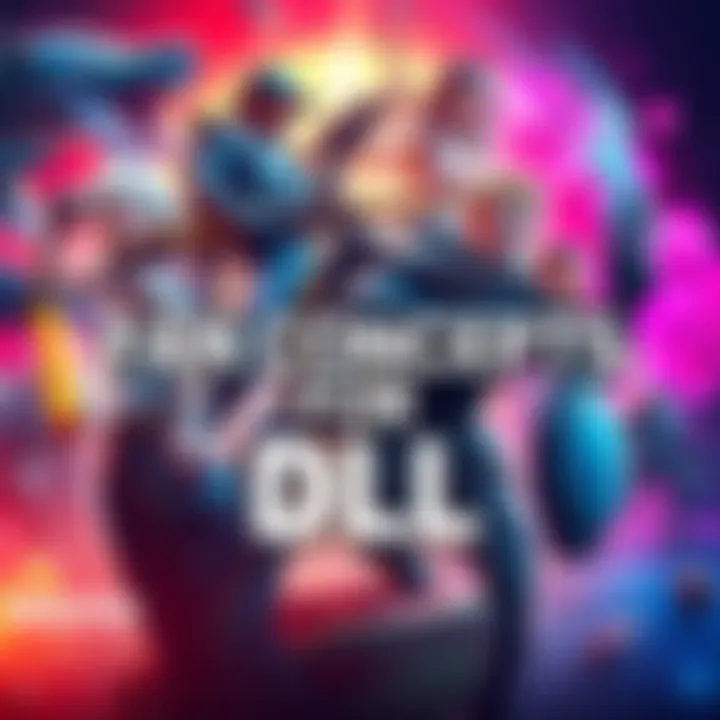 A collection of fan-made art and ideas for a second DLC, showcasing various themes and characters, with a bright and colorful background.