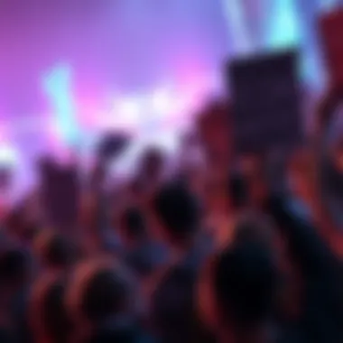Crowd of fans holding signs expressing disappointment with Blizzard's anniversary skins, focusing on unchanged designs and exclusive offers in China.