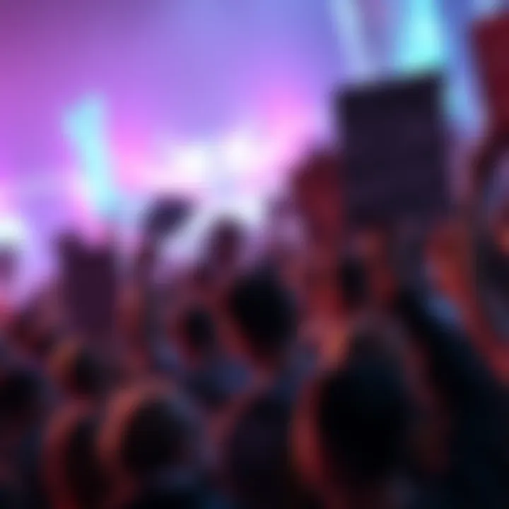 Crowd of fans holding signs expressing disappointment with Blizzard's anniversary skins, focusing on unchanged designs and exclusive offers in China.