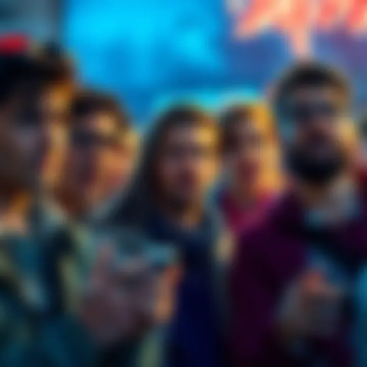 A group of gamers discussing their disappointment regarding misleading trailers for Part 2, with expressions of concern and frustration on their faces.