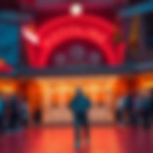 Fan returning to a favorite spot An old fan stands in front of a nostalgic venue, smiling and reminiscing about past visits.