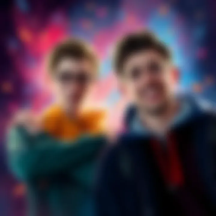 Fanart of Jack and Andrew Colorful fanart featuring Jack and Andrew with creative backgrounds