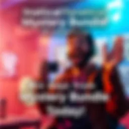 A gamer excitedly entering for a chance to win gaming keys, with game covers and a music note in the background.
