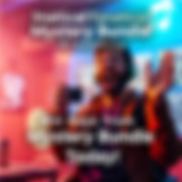A gamer excitedly entering for a chance to win gaming keys, with game covers and a music note in the background.