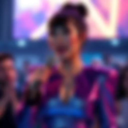 Fanfan speaks at The Streamer Awards Fanfan addressing the audience at The Streamer Awards, discussing her controversial joke about Diddy