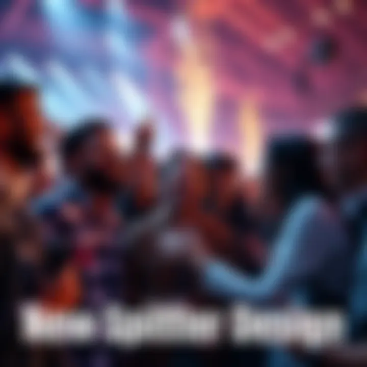 A group of enthusiastic fans gathering to admire and discuss the latest Spitter design, showcasing their excitement and positive reactions