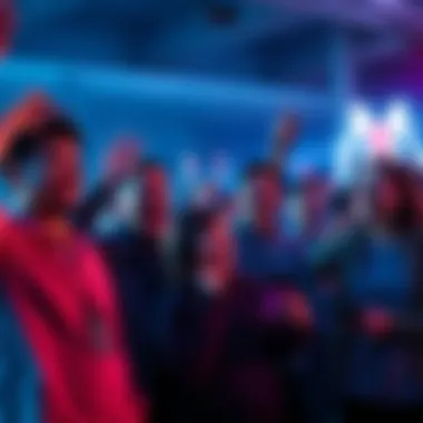 Group of gaming fans eagerly discussing the upcoming Resynced game with joy and anticipation