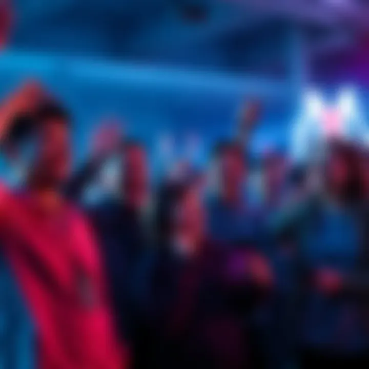 Group of gaming fans eagerly discussing the upcoming Resynced game with joy and anticipation