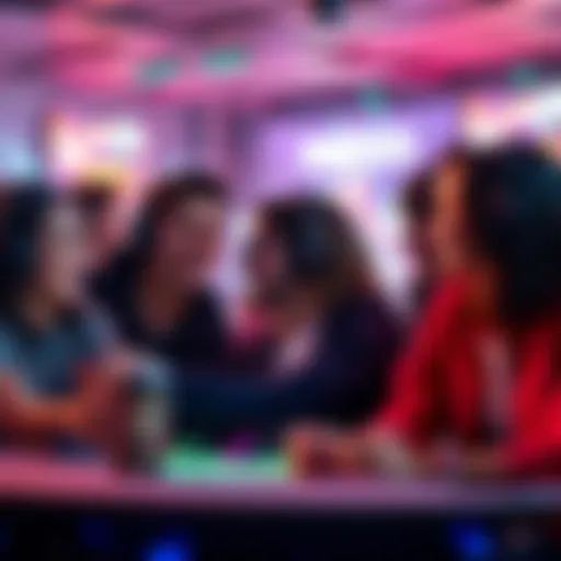 Fans Celebrating Stalkers Return Group of excited gamers discussing the return of Stalkers in the latest game, with smiles and gaming gear around them.