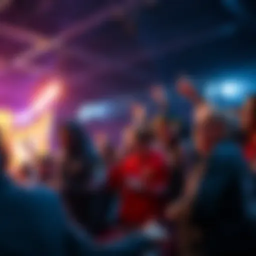 A group of excited fans talking about a minor stadium tournament proposal during the OWCS offseason