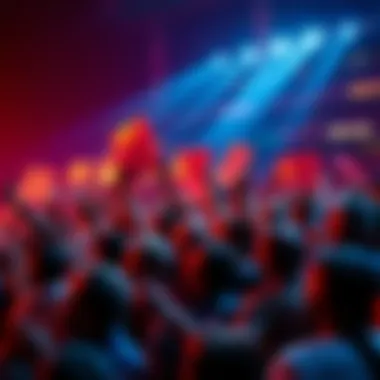 Fans Excited for Fight Remake Crowd of fans cheering with signs for the classic fight remake, showing excitement and anticipation