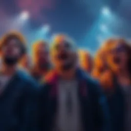 Group of fans reacting with disbelief to shocking story twists in the Jason Universe