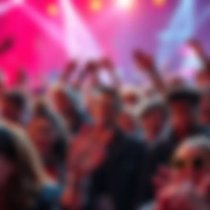 A crowd of fans expressing mixed emotions about Bad Wzrd, showing both excitement and concern.