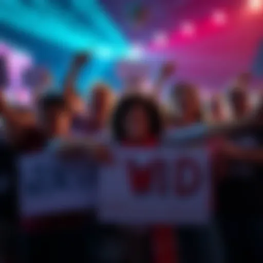 Group of fans showing frustration over the delay of the new season of Wednesday, holding signs and expressing their emotions.