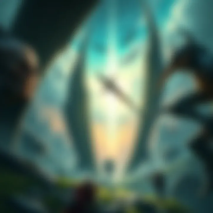 Concept art showing various fantasy characters and landscapes inspired by popular intellectual properties for Soulslike games.