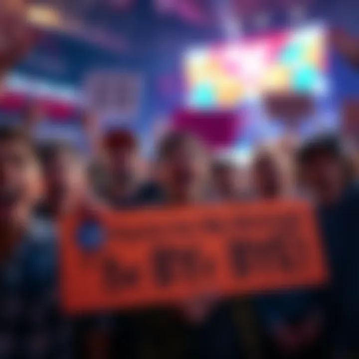 A group of fans expressing excitement about the potential return of the Bye Bye Bye emote, with colorful signs and animated expressions.
