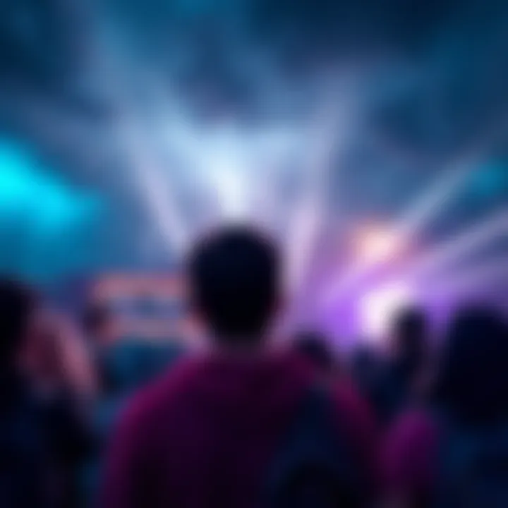 A group of fans looking at a stormy sky, expressing mixed emotions about upcoming thunder reveals.