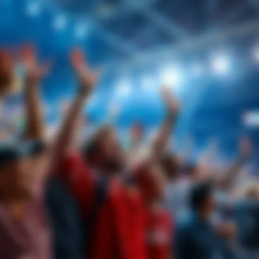 A group of excited fans cheering and expressing their enthusiasm with the phrase, 'Oh… yeah! Let’s run it back!'