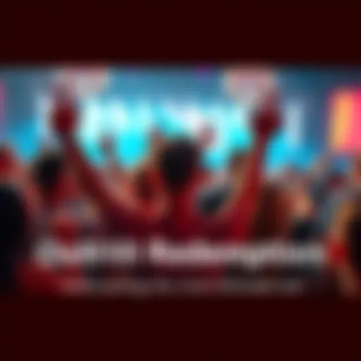 Group of fans cheering with excitement for the new outfit redemption set