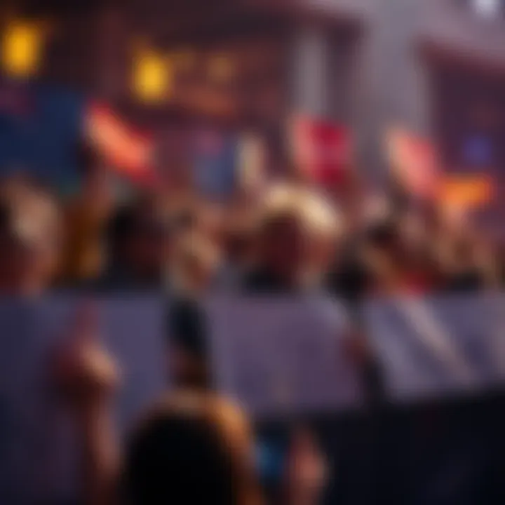 Excited fans gather with signs celebrating the long-awaited return of their favorite after seven years.