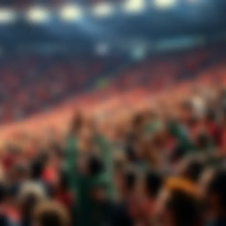 Fans Cheering for Wildcard A large crowd of 15,000 fans cheering enthusiastically for Wildcard during a match against Team Falcons at the 2026 Lyon World Championship.