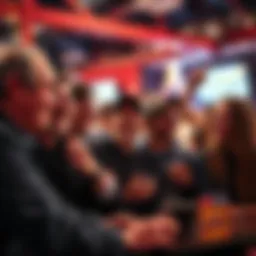 A group of excited fans discussing their favorite characters and plot points from the latest season, sharing their enthusiasm at a local gathering.