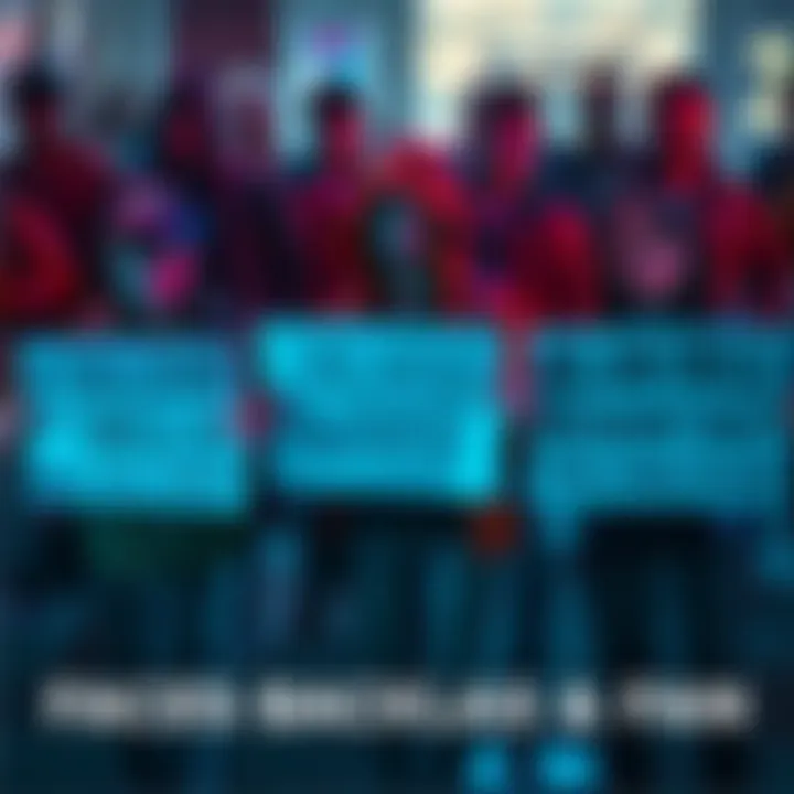 A group of gamers expressing frustration over Alan Wake 2, holding signs related to Silent Hill and Resident Evil.