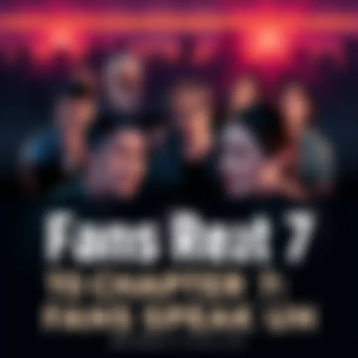 Group of fans discussing their disappointment in Chapter 7's storyline, showing mixed expressions of concern and frustration.