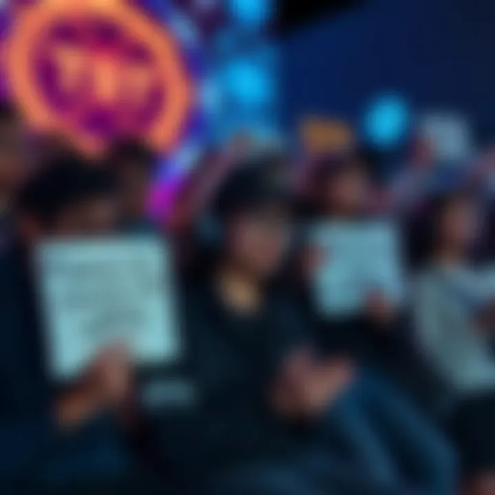 Fans expressing sadness over unresolved crypto lore, holding signs and discussing character arcs, with a backdrop of digital graphics