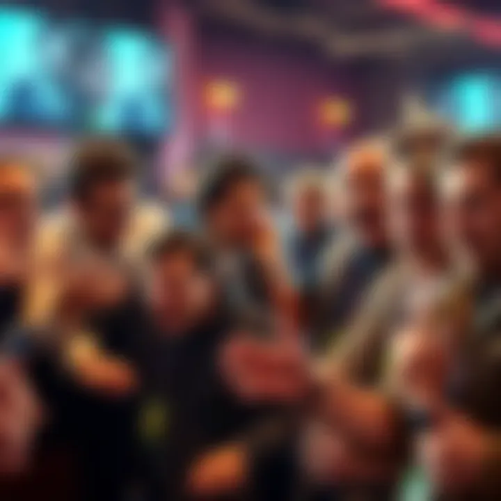 A group of frustrated fans discussing recurring narrative arcs passionately at a forum, showing expressions of anger and disagreement.