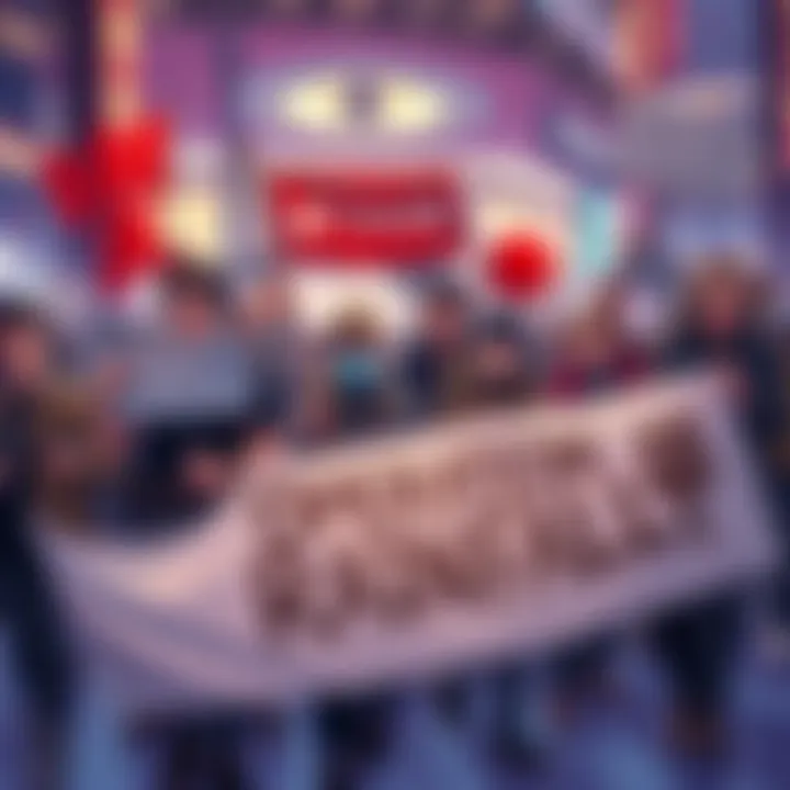Fans united for JRPGs A group of passionate gamers rallying for the release of Japan-exclusive JRPGs in the West, holding banners and signs in support of Operation Rainfall.