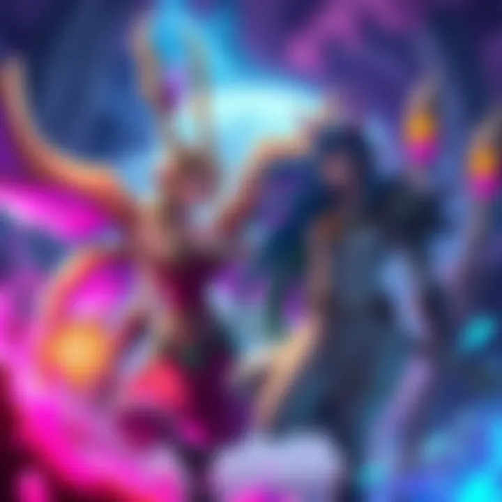 Colorful fantasy illustration showcasing two unique characters in a magical setting with detailed backgrounds.