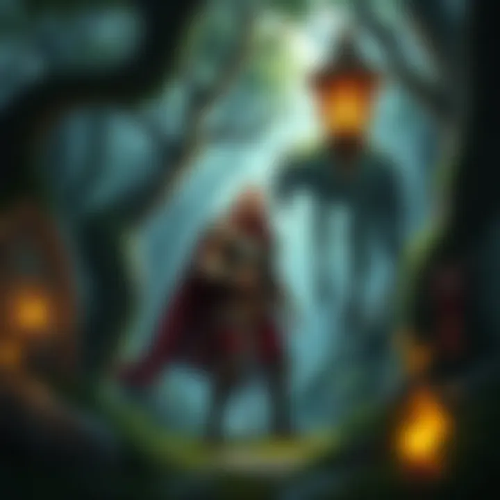 A warrior stands in a lush fantasy forest, holding a sword, with magical elements surrounding. This scene represents the adventure in Tainted Grail: Fall of Avalon.
