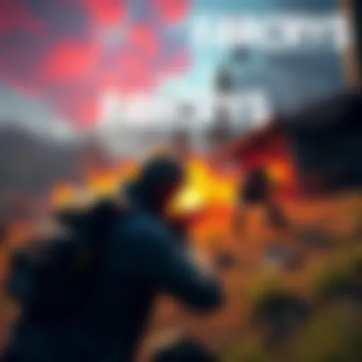 Far Cry 5 Gameplay Action A player engaged in intense gameplay action in Far Cry 5, showing a thrilling battle scene with vibrant graphics and surroundings.