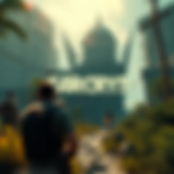 A player character navigating through Fall's End, engaging in a mission against cult leaders with a Mafia-like atmosphere.