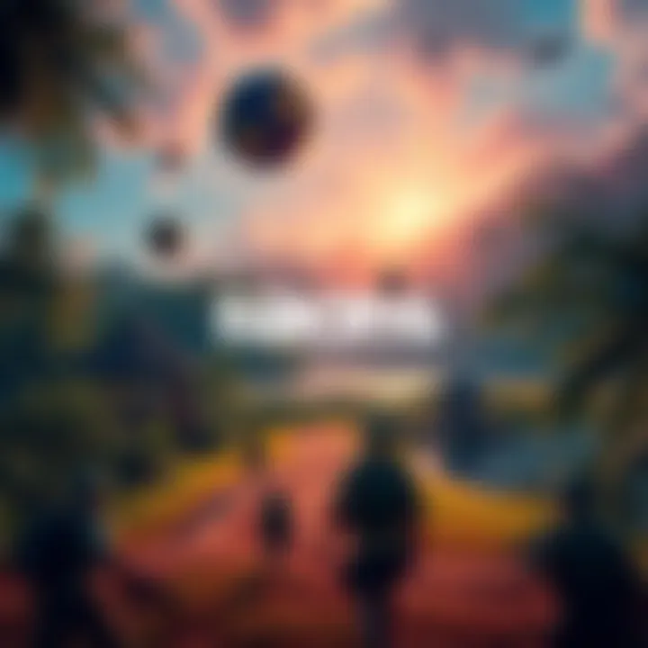 A vibrant tropical setting in Far Cry 6 featuring unique soldiers and lush scenery