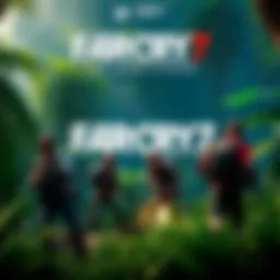 A group of characters engaging in a PvE scenario, featuring survival elements with a lush jungle environment and tense gameplay moments.