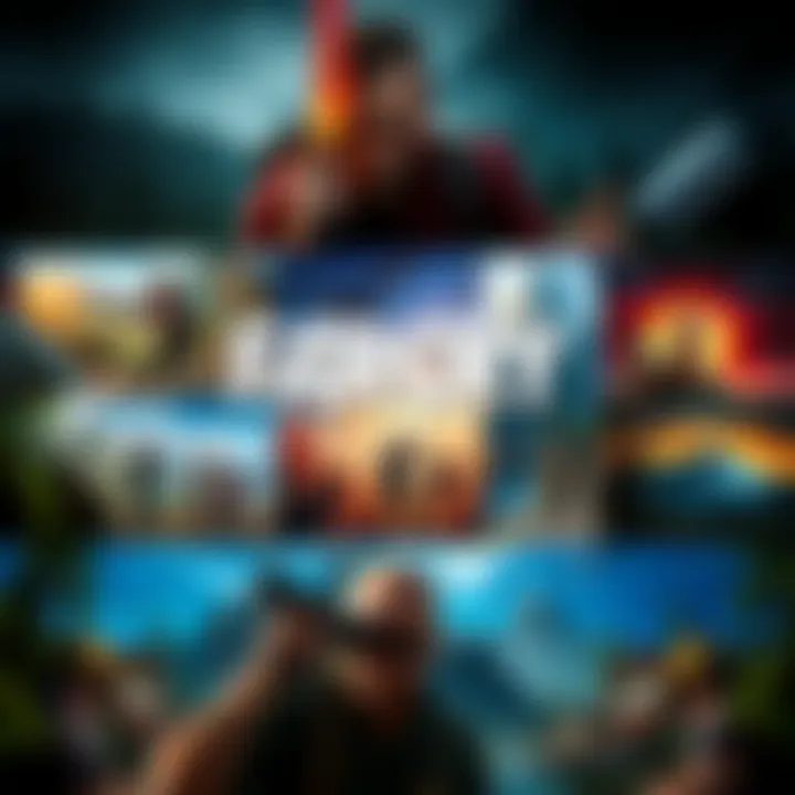 Collage of various Far Cry game covers showcasing different characters and settings from the series