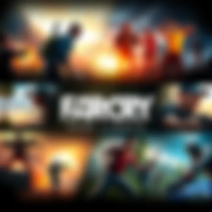 Collage of iconic moments from Far Cry games including characters and action scenes