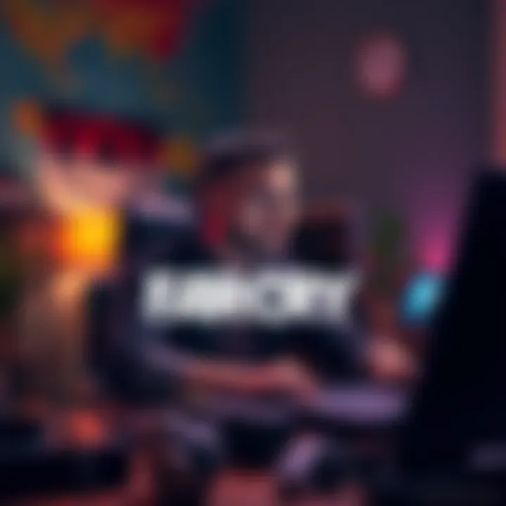 A gamer pondering over choices between Far Cry 4, 5, and New Dawn while sitting at a desk with game memorabilia.