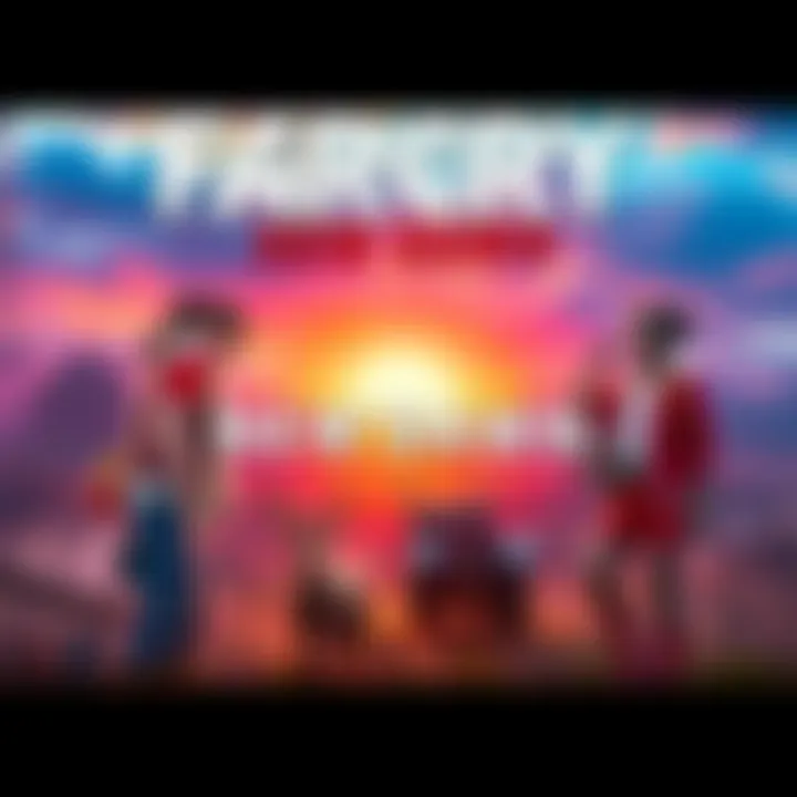 Far Cry New Dawn game cover Cover of Far Cry New Dawn featuring colorful post-apocalyptic scenery with characters and vehicles