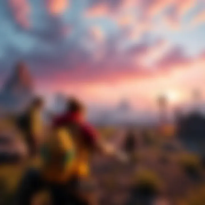 Far Cry New Dawn Gameplay Scene In-game scene showing vibrant post-apocalyptic landscape and characters from Far Cry New Dawn.