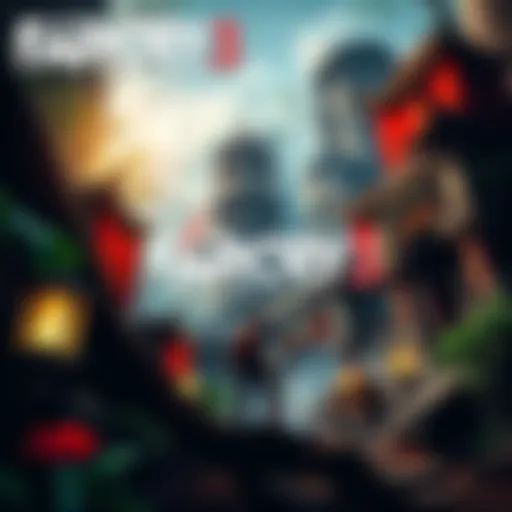 A character exploring ancient Chinese ruins with mystical elements in a jungle setting